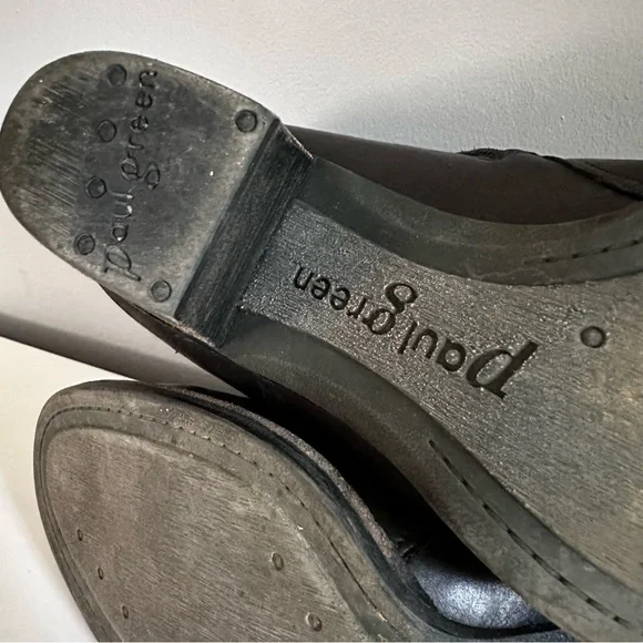 PAUL GREEN Black Leather Ankle Boots Size 7 Buttery Soft Leather EUC side zipper - Picture 10 of 12